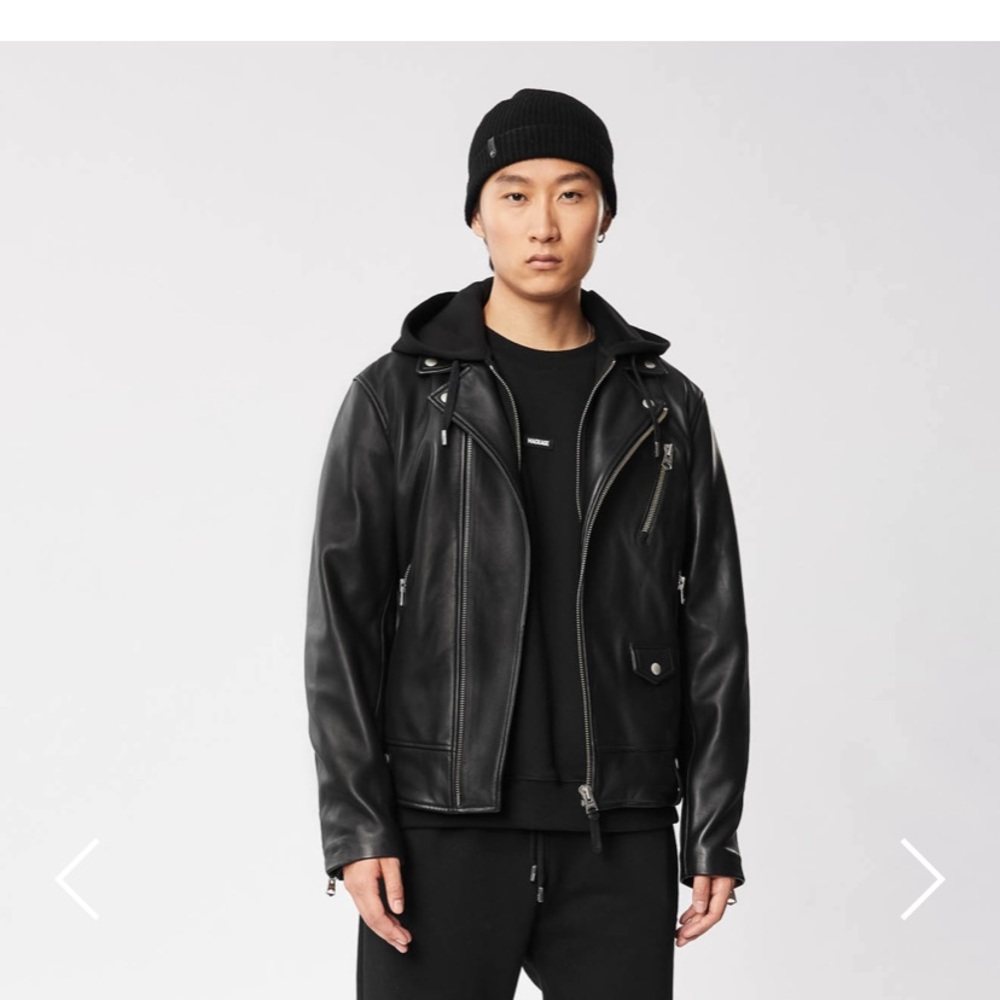 brand new Mackage Magnus leather jacket size 38 for men